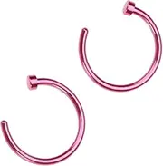 [LIFKOME] Women Nose Ring Lip Jewelry Body Piercing Rings Fake Nose Ring Nose Studs Nose Rings for Women Sterling Silver Nose Titanium Steel Nose Ring Nose Screw Golden
