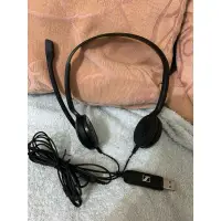 在飛比找蝦皮購物優惠-二手Sennheiser 耳機/商務會議耳罩式耳機麥克風(頭