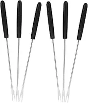 SECFOU 6pcs Stainless Steel Fondue Forks Elegant Roasting Sticks for Cheese Chocolate and Marshmallows Dishwasher Safe for Easy Cleanup and Versatile Use at Parties and Gatherings