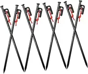 Abaodam 8pcs Heavy Duty Tent Stakes with Storage Bag Durable Ground Anchors for Camping Tents Canopies and Awnings for Outdoor Use and Wind Resistance