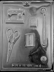 SEWING KIT PIECES mold candy chocolate soap molds machine thred thimble scissors