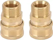 SEAFRONT Pure Copper M22 High Pressure Washer 3/8 Inch Female to M22 Male Adapter for Safe and Quick Adjustment (Inner Hole 15mm/0.59in)