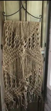 New hand made natural color macrame wall hanging