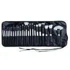 24Pcs Professional Make Up Brushes Set Black & White w Case CandiceCosmetics New