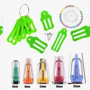 QuiltMaster 15-Piece Bias Tape Maker Set with 40 Multi-Color Pins & Jelly Roll S