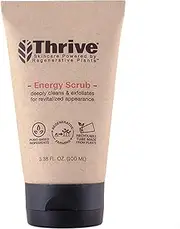 Thrive Natural Care Face Scrub for Men & Women - Exfoliating Face Wash with Anti-Oxidants Improves Skin Texture, Unclogs Pores & Helps Prevent Ingrown Hair - Vegan Natural Facial Scrub Exfoliator