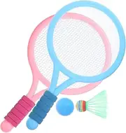 Yardwe Family Badminton Set 2 Boys and Girls Badminton Rackets Balls Sports Racket Games for Boys and Girls Tennis Training Toys Random