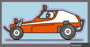 Tamiya Comical Buggy Champ Stickers Pre-Cut V1 size 6x3 Inch