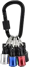 6Pcs Keychain Extension Bar Hex Shank Bit Holders, Aluminum Alloy Quick Release Tool with Belt