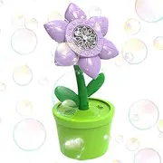 Bubble Machine,Sunflower Shape Automatic Bubble Maker Toy - Portable Battery Operated Blower Toy for Children 3+ Years, Includes 2 Bottles of Refill