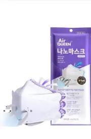 (10 Pack) Air Queen AirQueen Nano Fiber Face Mask White [Made in Korea]