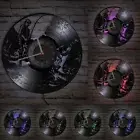 Go Fishing Clock Vinyl Record Wall Clock Art Decor Handmade Battery Power