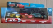Disney Cars 3 Pack Lenticular DEXTER HOOVER Checker Flag, MCQUEEN & DAMAGED KING