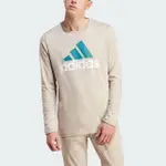 ADIDAS M BL SJ LS T IJ8580 男 長袖 上衣 亞洲版 運動 訓練 休閒 基本款 舒適 奶茶