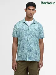 Barbour® Green 100% Cotton Falmouth Printed Simmer Fit Shirt (AC5015) | $159