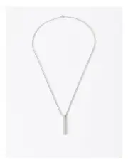 [Blaq] Vertical Cube Necklace in Silver