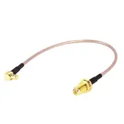 MCX M Right Angle to SMA F Straight RG316 Low Loss Pigtail Adapter Cable 21cm
