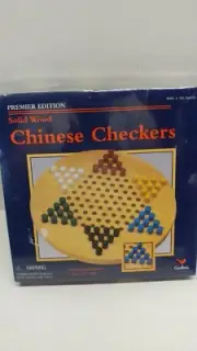 NOS Cardinal Chinese Checkers Premier Edition Wooden Board Complete Game Night