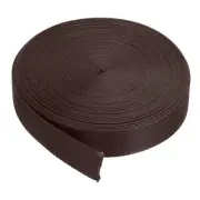Flat Nylon Webbing Strap 1 Inch 20 Yards Dark Brown for Backpack Luggage-rack