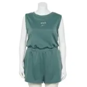 Plus Size Nike Sportswear Varsity Romper, Women's Green Sz-3X