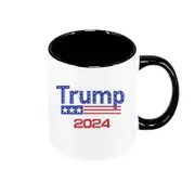 1pc, Funny 2024 Trump Coffee Mug, 330ml/11oz Ceramic Coffee Cups, Water Cups, Summer Winter Drinkware, Gifts Black
