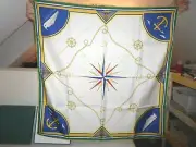 Silk *Compass Flag* River Cloud Yacht Cruise Boat **Size: 35" x 35" Square Italy