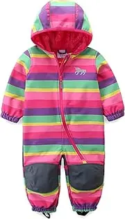 [umkaumka] Baby Boy and Girl Water Repellent Coverall All in One Fleece Lining Pram Muddy Play