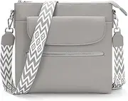 [JSDOST] Handbag Women's Medium Shoulder Bag Women's Large Crossbody Bag Women's Vegan Leather Shoulder Bag Women with Many Compartments, gray, Contemporary
