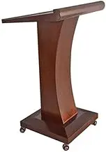 Lectern Podium Stand, Podium Wood Stand Podium Stand Podium Floor Lectern Wooden Mobile Rolling Lectern Podium Table Hosting Reception Desk Presentation Podium Lectern Stan,Brown