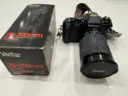 ***NEW*** Old Stock Nikon N2000 Film Camera Kit With 28-200 Vivitar Lens + Case