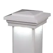 5" Sq. Cape May Downward Low Voltage LED Lighted Post Caps-Khaki