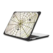 MacBook Pro 13-inch (M1 / M2 / Intel) Bounce Case IN THE SPIDER'S WEB - HALLOWEEN CREEPY SPIDER SPOOKY BLACK GOLD