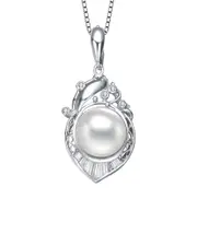 Genevive Silver CZ Pendant