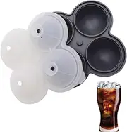 Ice Ball Maker Mold - Ice Maker | 4 Cavity Silicone Tray Container Easy Release Small Balls for Bar Cocktails Coffee Water Fridge Freezer
