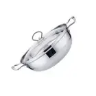Stir Fry Pan Pasta Pot Flat Bottom Pot Saucepan Lid Insulated Hot Pot