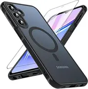 for Galaxy A15 Case with Screen Protector,Magnetic Military Shockproof Rugged Heavy Duty Protection Slim Clear Cover Phone Case for Samsung Galaxy A15/ A15 5G