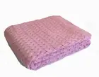 Cotton Basketweave throw blanket Color Pink Made in USA Machine Washable