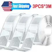 3PCS Tape Double Sided Traceless tearable Washable Adhesive Invisible Gel USA