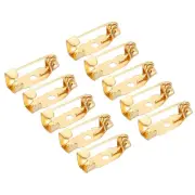 100Pcs Safety Bar Pins 15mm Brooch Clasp Pin Backs for ID Badges, Rose Gold