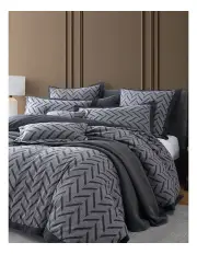 [Private Collection] Westport Quilt Cover Set in Charcoal