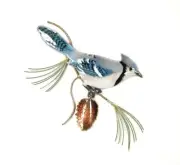 Bovano - Wall Sculpture - Blue Jay on Pine