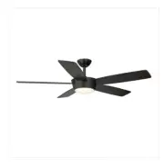 Breezism Eudora 52 in. LED Indoor Black Ceiling Fan with Remote
