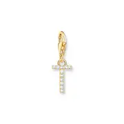 Buy Charm Pendant letter T gold plated by Thomas Sabo online - THOMAS SABO Australia