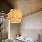 Braided Bamboo Pendant Light, Creative Simple Lamp, Retro Style, LOVE