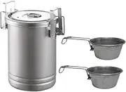 Generic Camping Cooking Pot Multifunctional Lightweight Soup Pot Cooking Utensils Steaming Pot for Travel Picnic Barbecue Cooking
