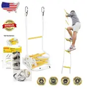 Multi-Functional 13 ft Fire Escape Ladder - Reusable with Spring Hooks