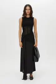 Ervina Midi Skirt in Black - CAMILLA AND MARC® C&M