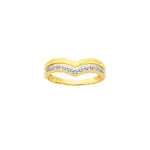 9ct Gold Diamond Double "v" Shape Dress Ring