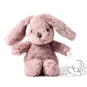 Jiggle & Giggle Polyester 16cm Bunny Dummy/Pacifier Clip Plush Toy Mauve 0m+