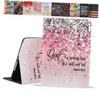 for Samsung Galaxy Tab A 10.1 Inch Pink Glitter Quote Bible Verse Psalm 46:5
